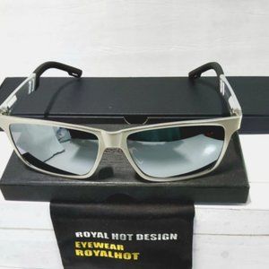 Unisex Polarized Square Sunglasses 100%UV Aluminum-Magnesium Frame film coating